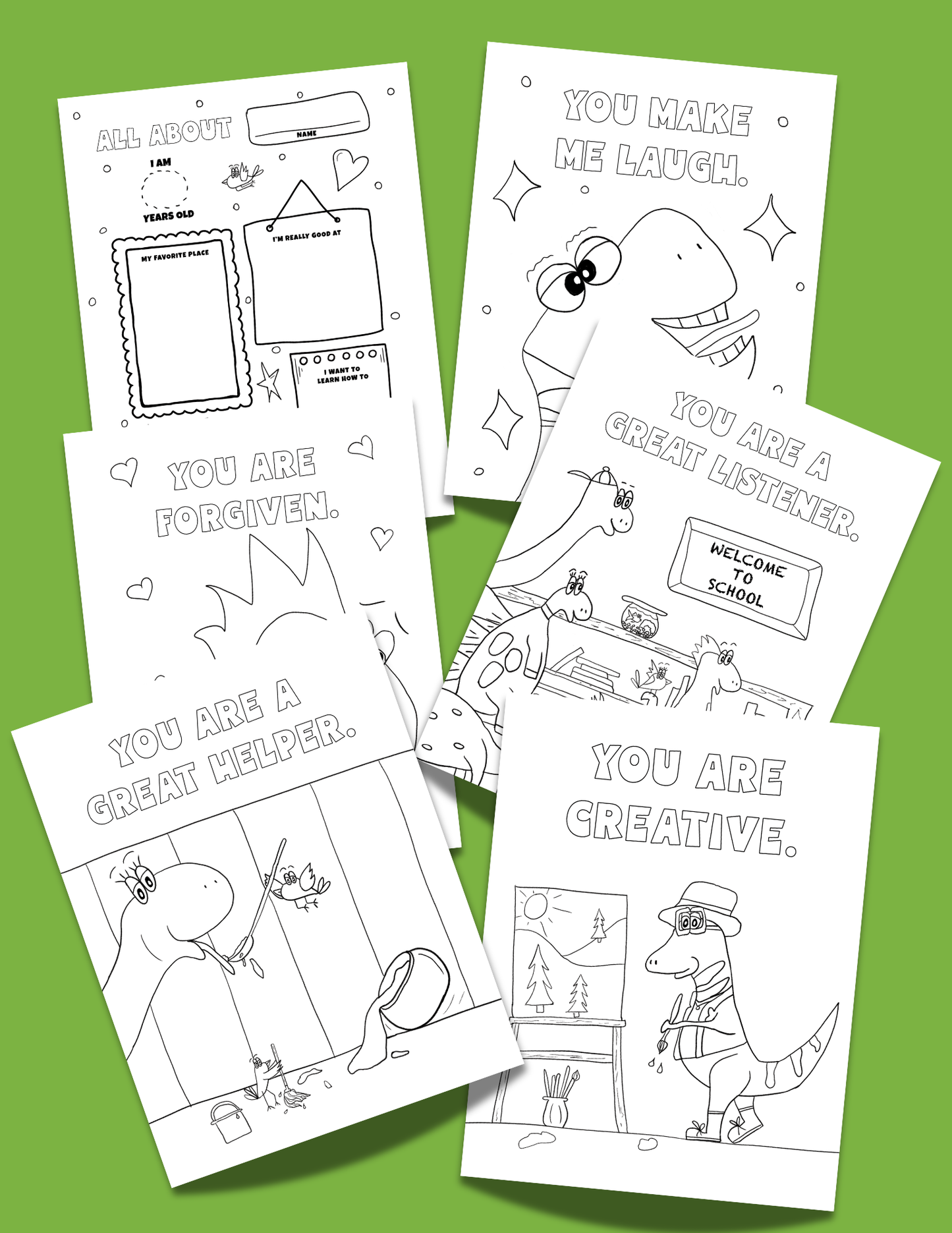 Free DinoSprout Coloring Pages