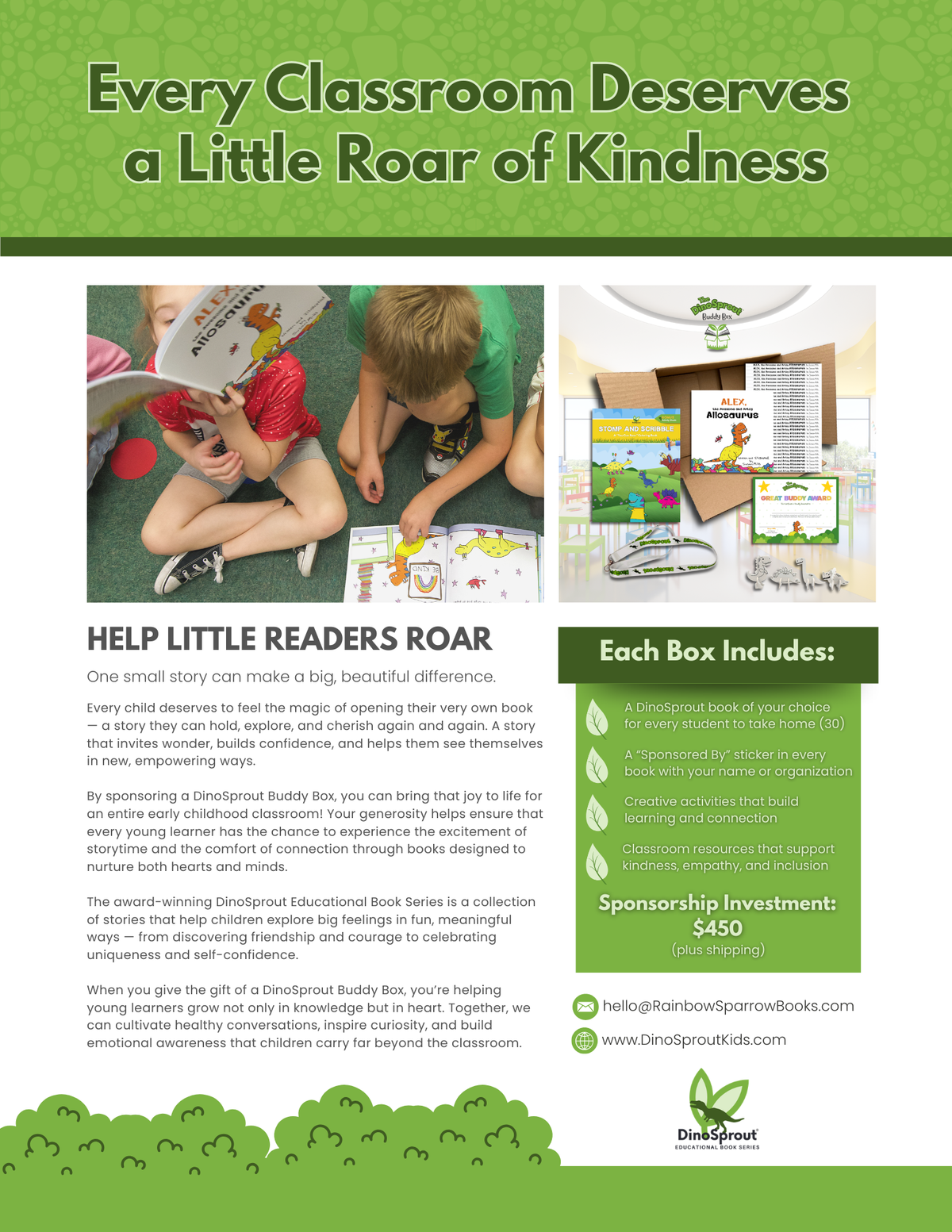 Buddy Box Sponsorship Flyer