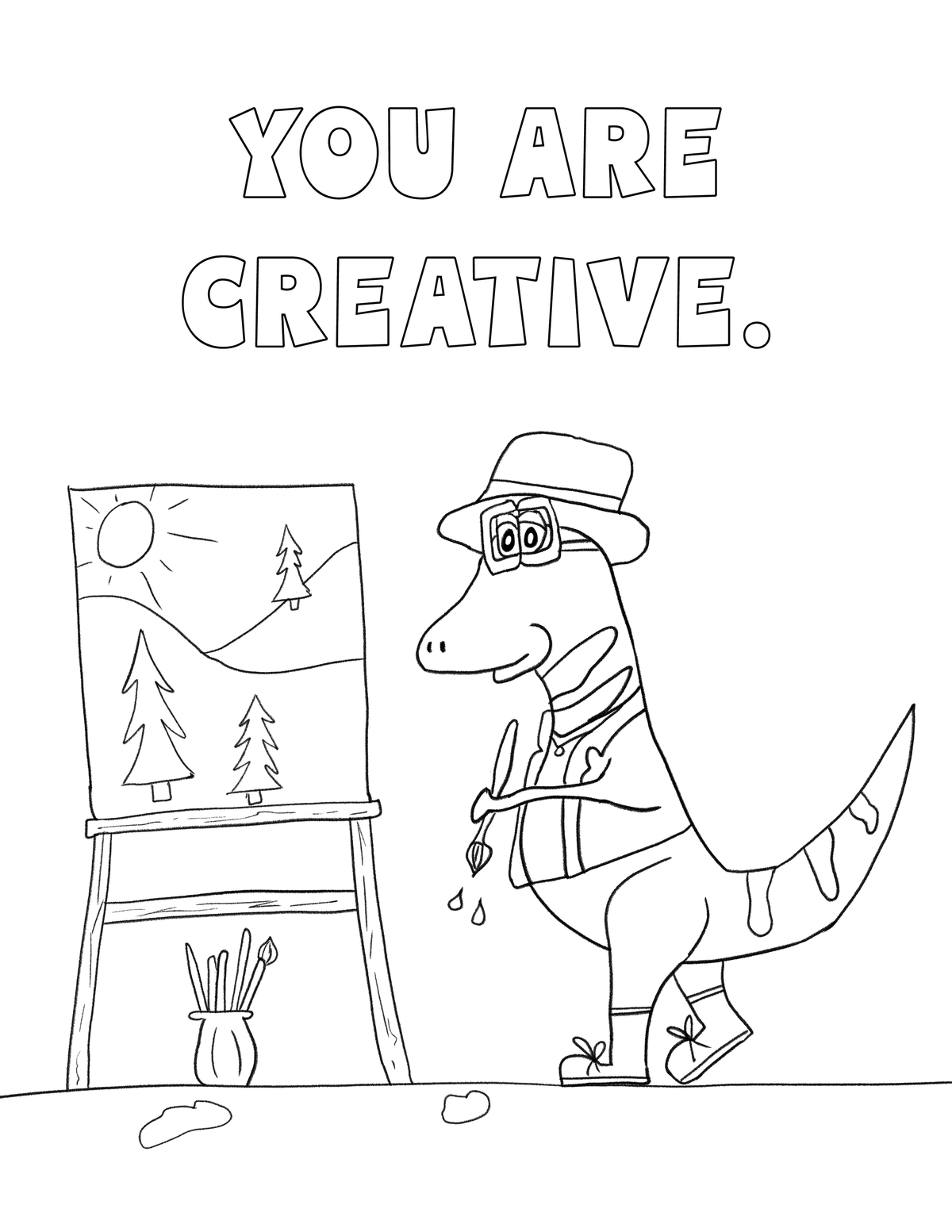 Stomp and Scribble: A "You Can Roar" Coloring Book