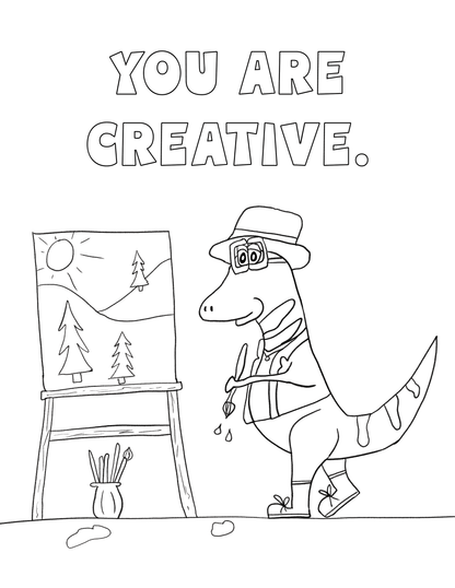 Stomp and Scribble: A "You Can Roar" Coloring Book